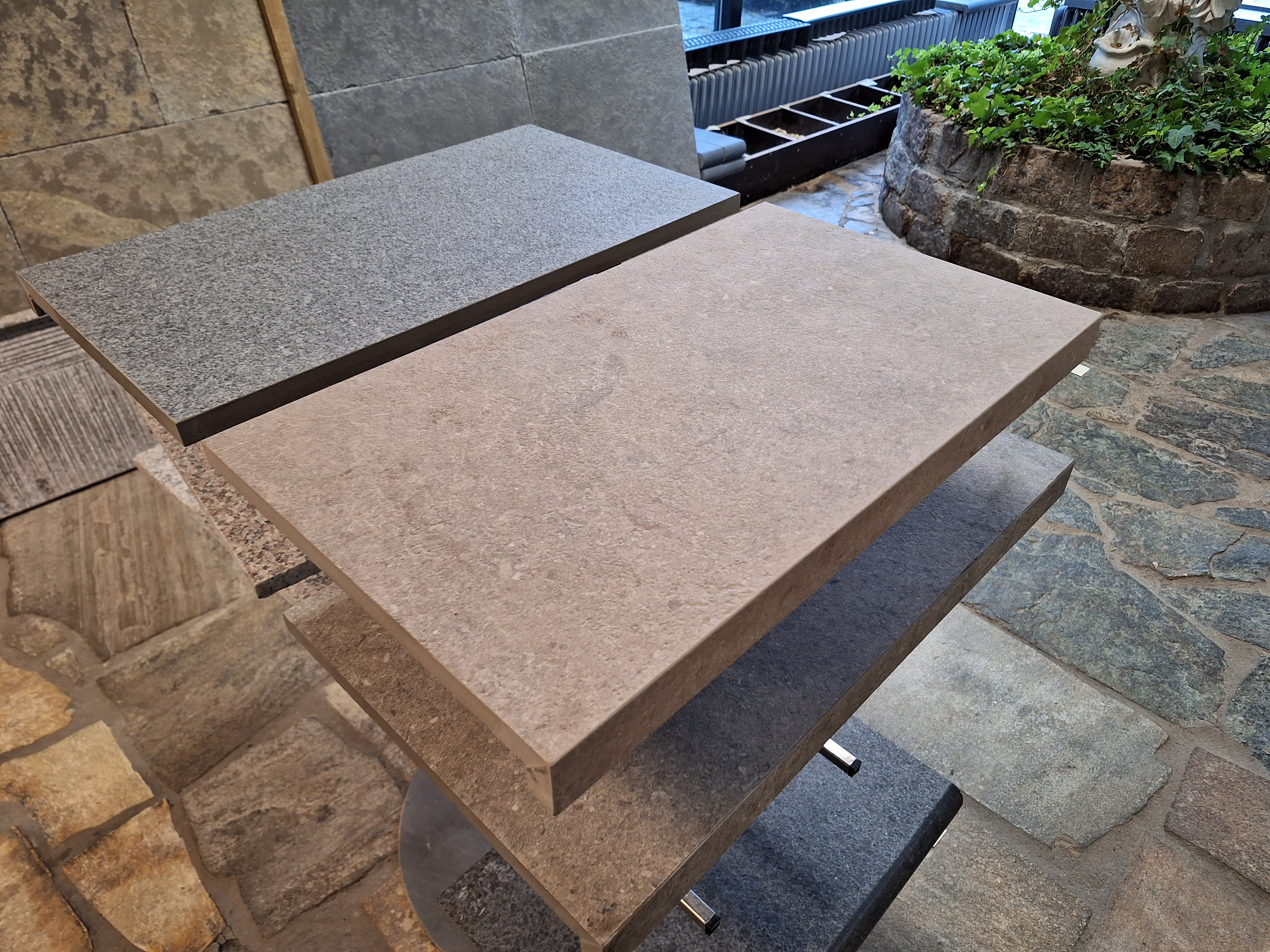keramische Terrastegel Bisquit Beige 60x60x2 cm