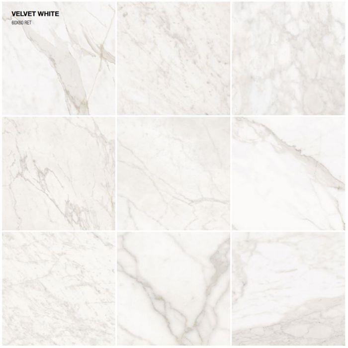 Velvet White 60x60 cm