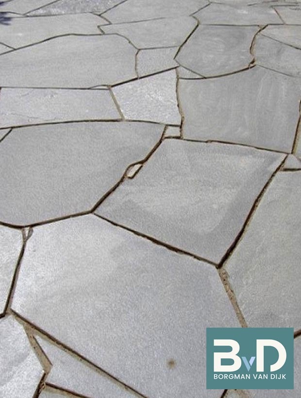 Alta Kwartsiet Flagstones grootformaat 3-4 cm dik terras