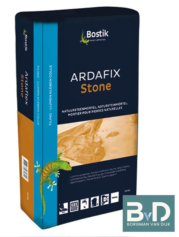 Ardafix Stone 25KG Dikbedmortel voor natuursteen, marmer
