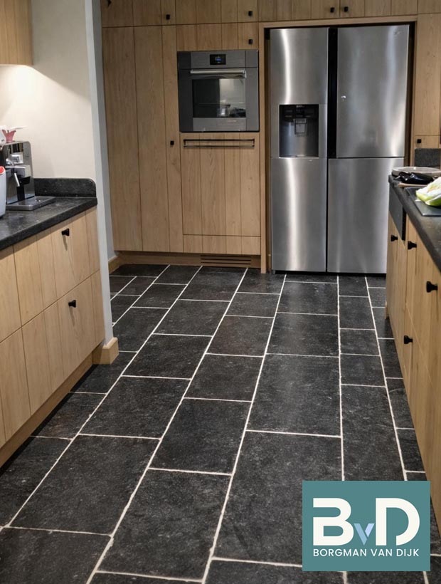 Belgisch Hardsteen Abdij banenverband 20/30/40 cm breed vloertegels