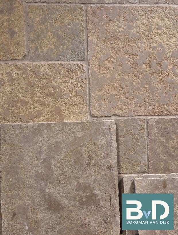 Bourgondische Dallen Chatillon Beige Antique Groot Wildverband vloertegels