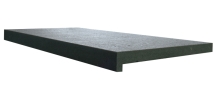 Zwembadrand Basalt 80x40x3/5 cm haakse neus gezoet
