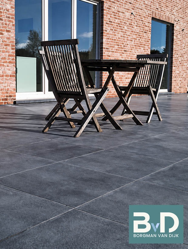 chinees hardsteen 60x60x2,5cm gezoet facet Terrastegels