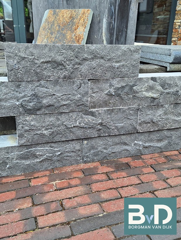 Chinees Hardsteen muurblok 50x12x12cm Gezaagd Gekloven