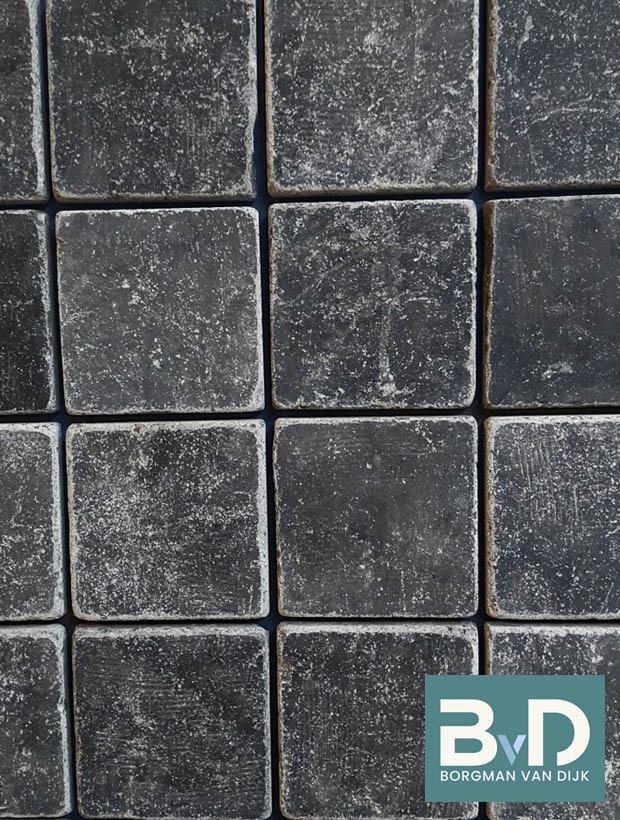 Classical Black Marmer 10x10x1,2 cm vloertegels antiek verouderd