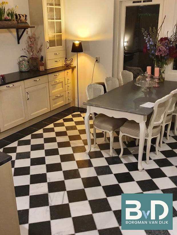 Classical Black Marmer 15,2x15,2x1,2 cm vloertegels voor hal, keuken