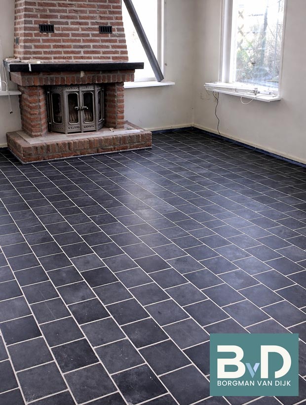 Boerenplavuizen Desert Black Leisteen Soft Finish 20x20x1,5 cm vloertegels