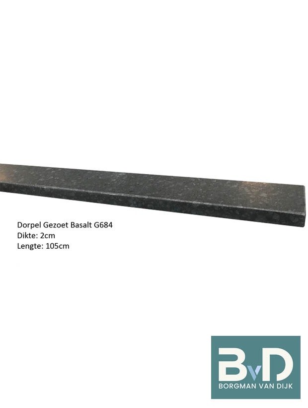 G684 Basalt binnendorpel 105x9x2 cm hal