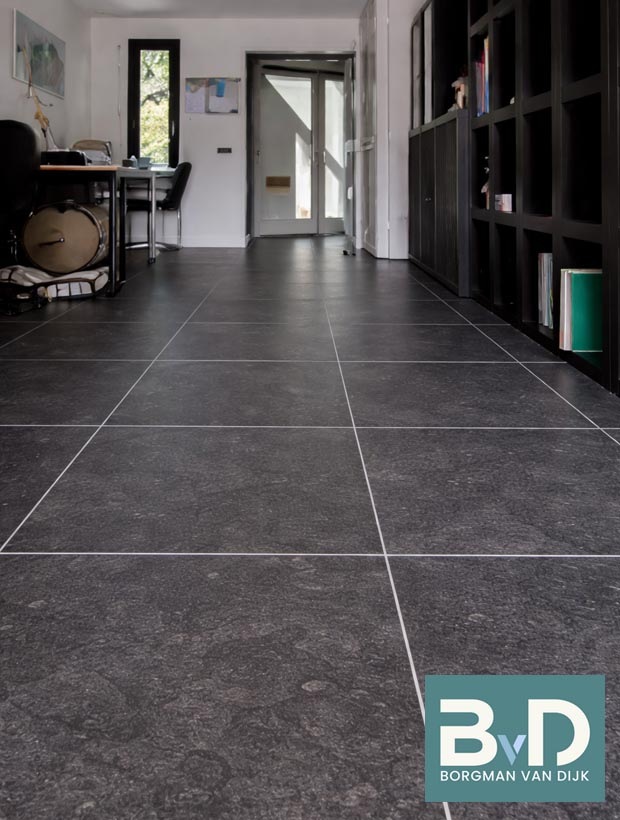 Keramisch Hardsteen look Pierre Blue Noir 80x80 cm vloertegels