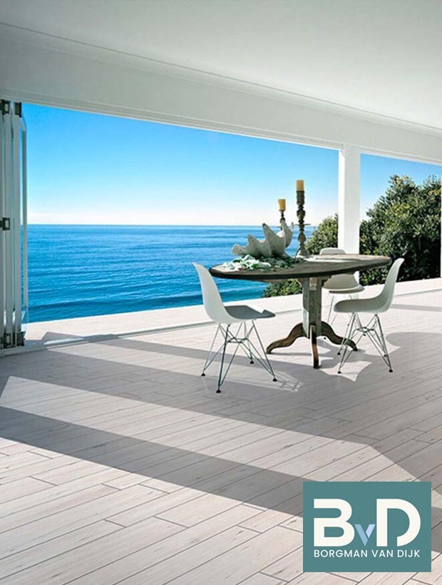 Keramisch Houtlook Padouk White Vloertegels