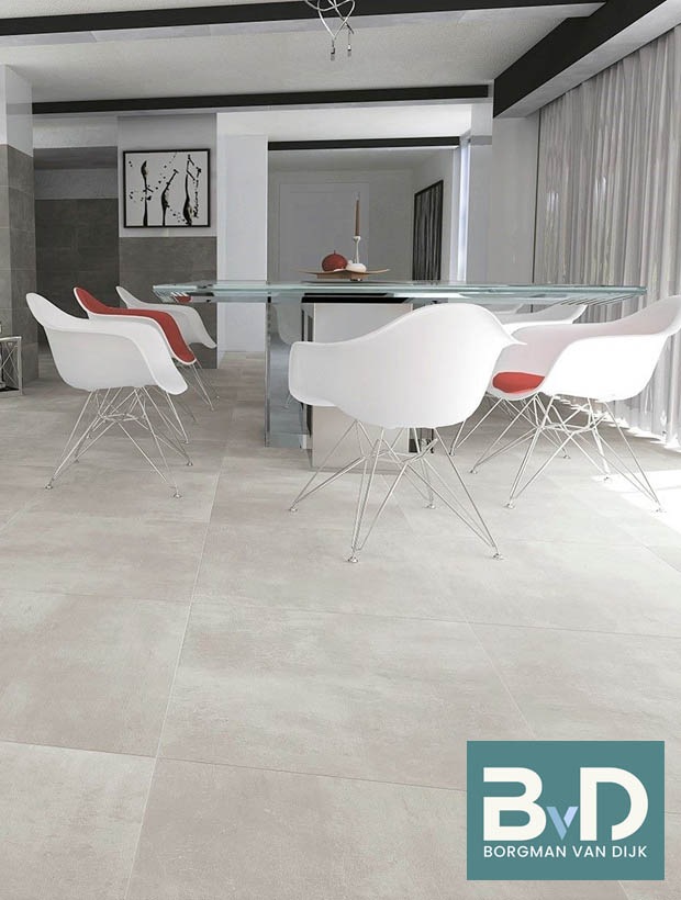 Loft Ash 60x60 cm keramische vloertegels voor wand en vloer, geschikt voor vloerverwarming