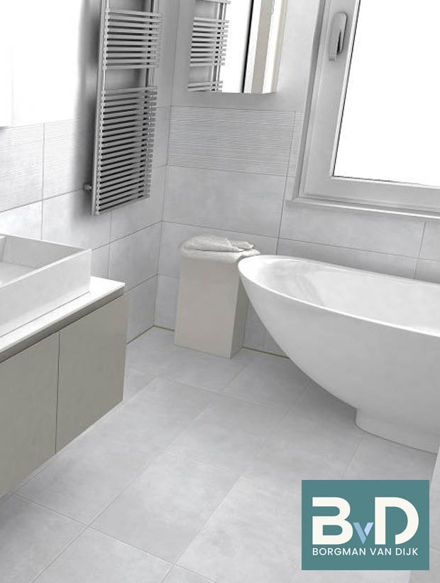 Loft White 30x60 cm keramische vloer-wandtegels betonlook