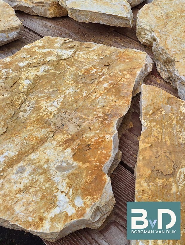 Mediterraanse Flagstones Bourgogne Geel xl Terrastegels Borgman van Dijk