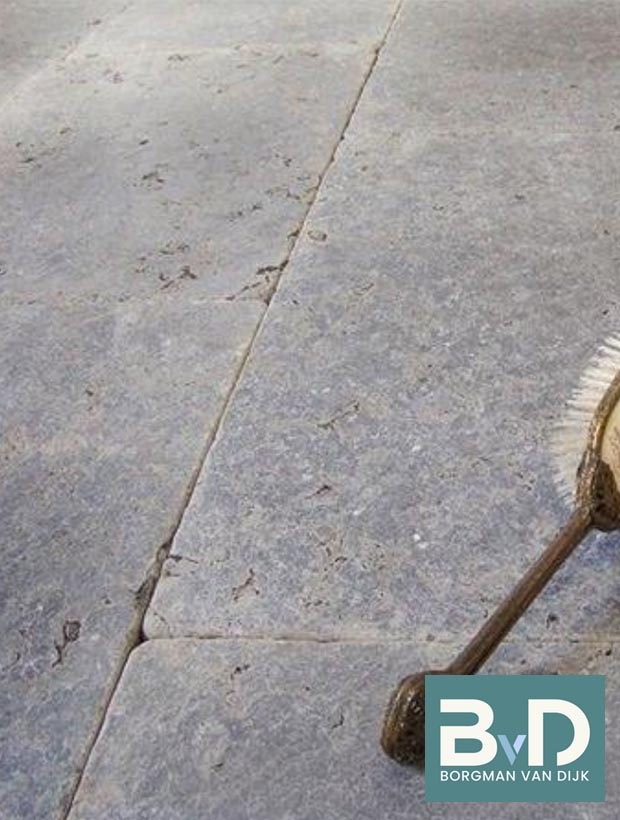 Milly Grey Marble groot wildverband 2 cm dik verouderd vloertegels