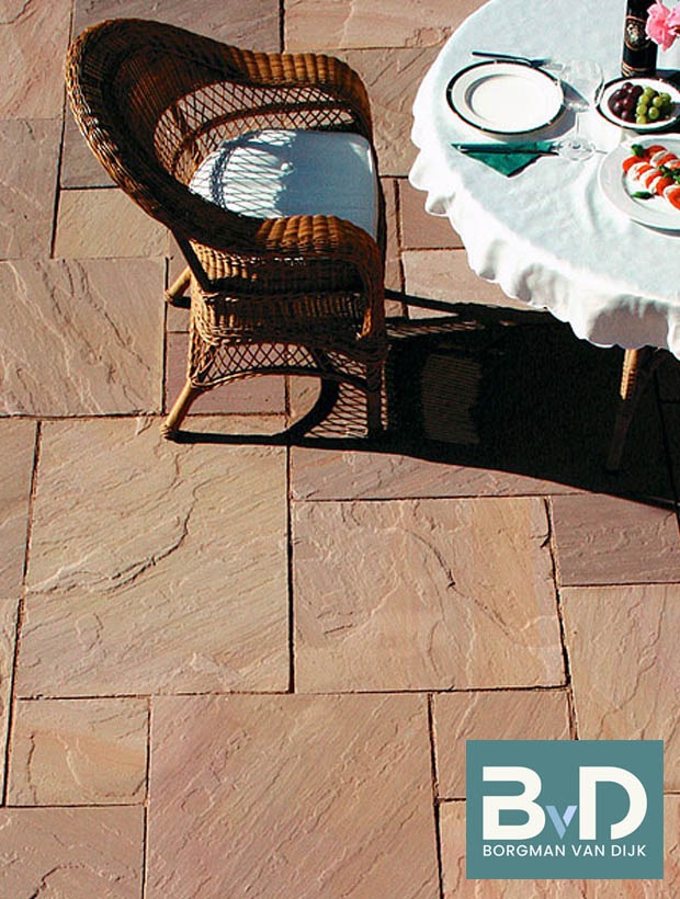 Modak Romaans Verband ca.3 cm dik terras-tuintegels antislip