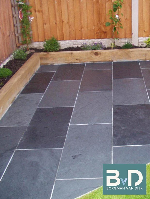 Mustang leisteen Black Slate 40x80x2,5 cm terrastegels