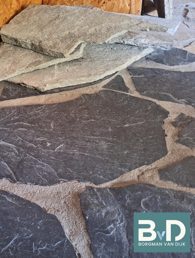 Mystic Black Flagstones 2-3 cm dik Leisteen wandbekleding