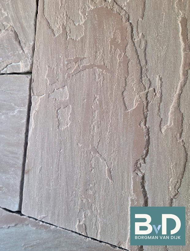 Nostalgic Brown Groot Wildverband Natuursteen Tegels Terras