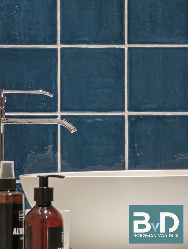 Oud Hollandse Witjes MARINE BLAUW 13x13 cm Keramische Wandtegels Badkamer