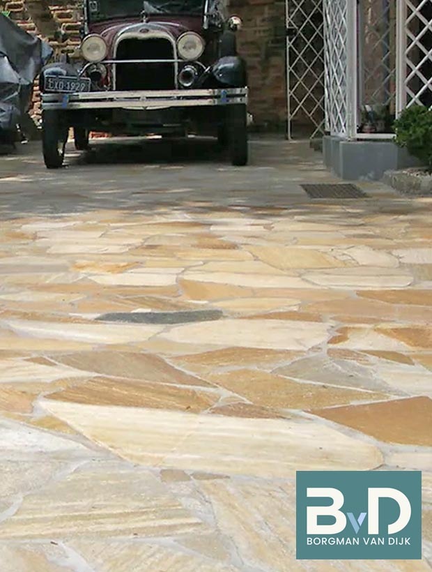 Mediterraanse Flagstones Rio Sunrise 2-3 cm dik terrastegels