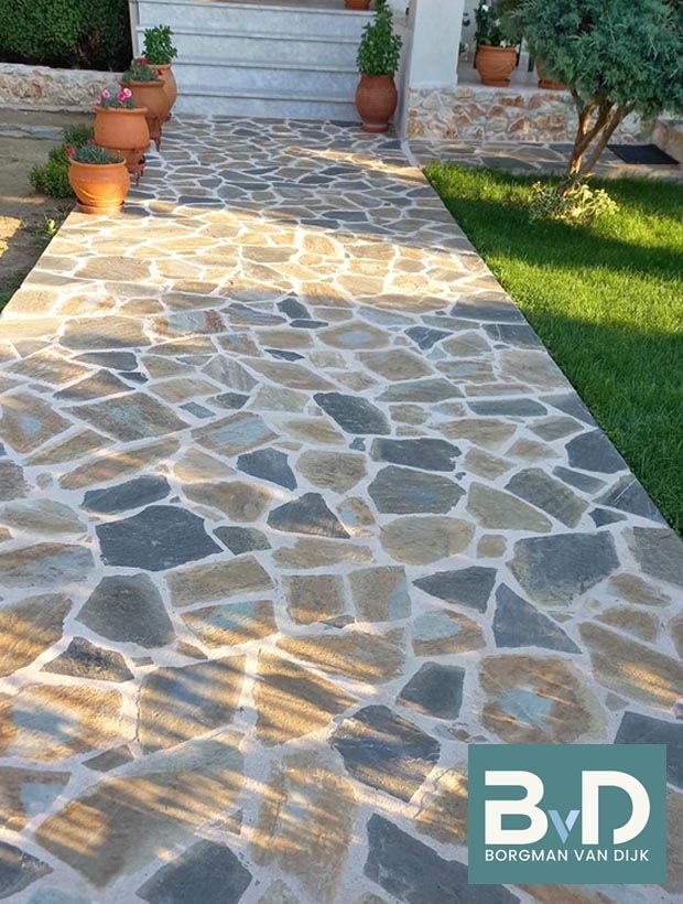 Flagstones Yellow Shards terrastegels