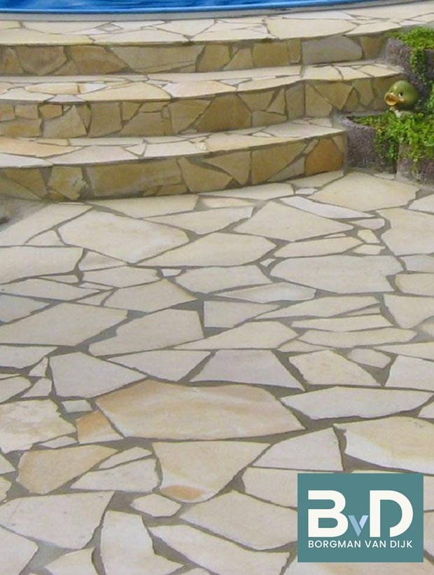 Solnhofer Yellow flagstones terrastegels Borgman van Dijk
