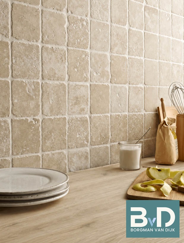Travertin Light 10x10 cm wand- en vloertegels voor keuken en badkamer