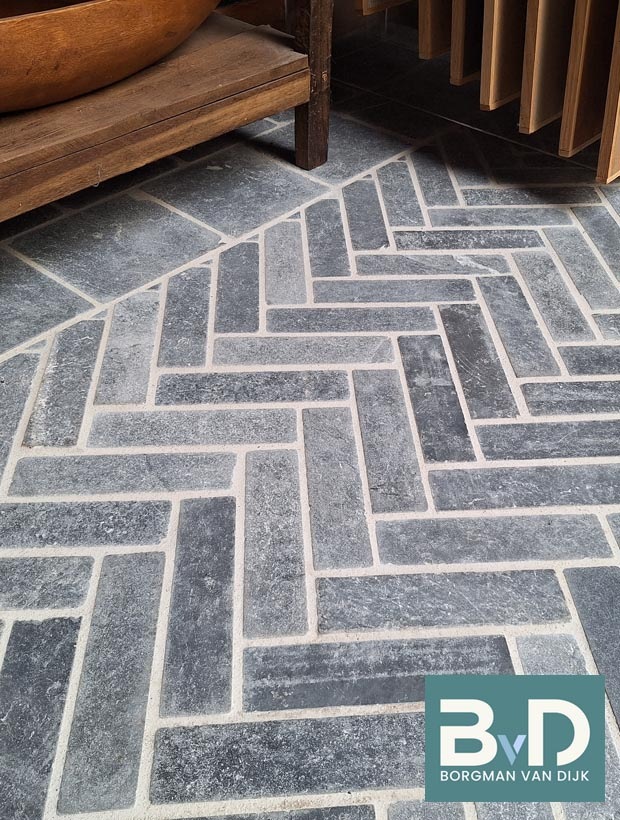 Vietnamees Hardsteen Rustiek Waalklinkertjes 20x5x1,5 cm vloertegels