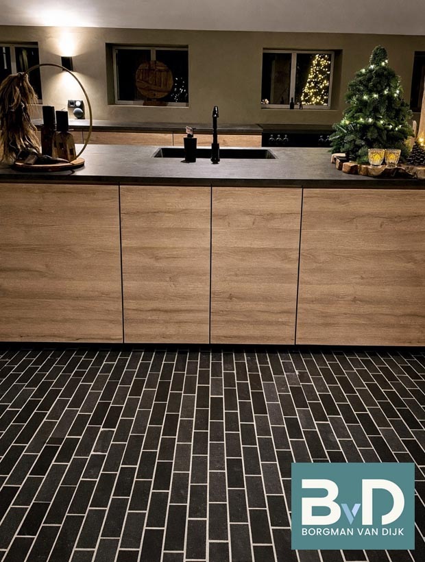 Waalklinkertjes Desert Black Gothic 20x5x1,5 cm vloertegels woonkamer