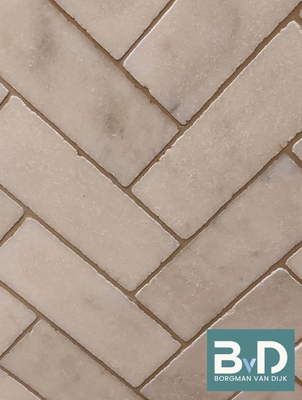 White Marble Anticato Tegelklinker 20,3x7,5x1 cm