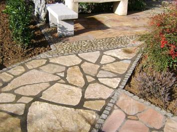 Yellow Saliq flagstones grootformaat 3-5 cm dik