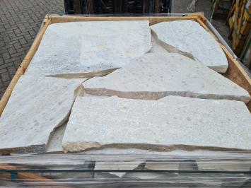 Brasil White Flagstones dikformaat 2,5-4 cm dik