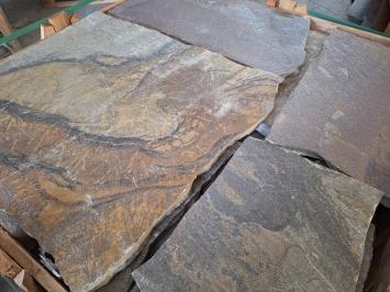 Brasil Black Gold Flagstones dikformaat 2,5-4 cm dik