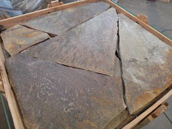 Brasil Black Gold Flagstones dikformaat 2,5-4 cm dik