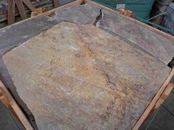 Brasil Black Gold Flagstones dikformaat 2,5-4 cm dik