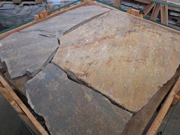 Brasil Black Gold Flagstones dikformaat 2,5-4 cm dik