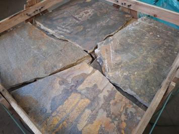 Brasil Black Gold Flagstones dikformaat 2,5-4 cm dik