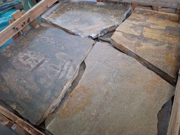 Brasil Black Gold Flagstones dikformaat 2,5-4 cm dik