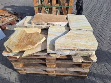 Brasil Yellow Flagstones grootformaat 4-6 cm dik