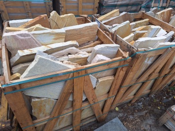 Brasil Yellow Flagstones grootformaat 4-6 cm dik