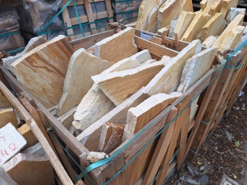 Brasil Yellow Flagstones grootformaat 4-6 cm dik