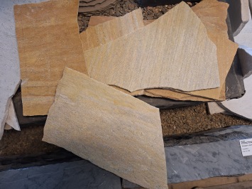 Brasil Yellow Flagstones dun 1-1,5 cm dik
