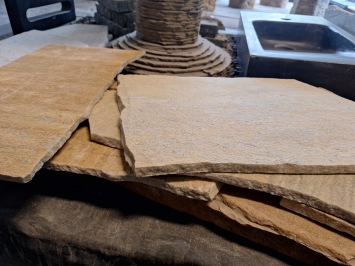 Brasil Yellow Flagstones dun 1-1,5 cm dik