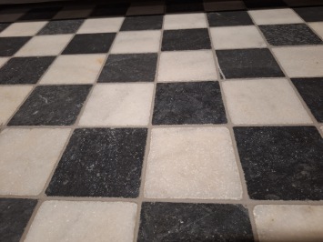 Zwart Wit Marmer 10x10x1,2 cm