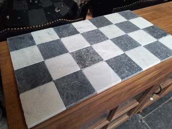 Zwart Wit Marmer 10x10x1,2 cm