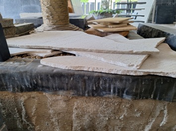 Brasil White Flagstones dun 1-1,5 cm dik