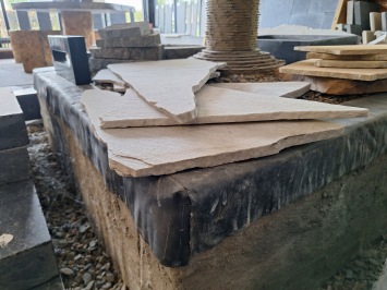 Brasil White Flagstones dun 1-1,5 cm dik