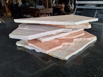 Brasil Rosso Flagstones dun 1-1,5 cm dik