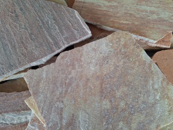 Brasil Rosso Flagstones dun 1-1,5 cm dik
